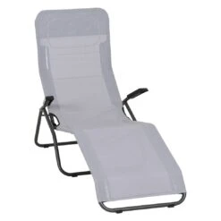 Siena Garden Anco Bäderliege Stahl/Textilene Anthrazit/Hellgrau