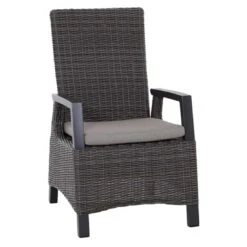 Siena Garden Corido Gartensessel Aluminium/Geflecht Inkl. Kissen Matt Anthrazit/Charcoal Grey