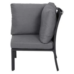 Siena Garden Londra Dininglounge 5-tlg. Mit Tisch 140x80cm Anthrazit/Schwarz-Silber -Gartenmobel Verkauf siena garden londra loungeecke 5 tlg mit tisch 140x80cm 1407937 4