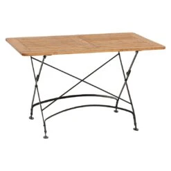 Siena Garden Peru III Klapptisch 120x80cm Stahl/Robinie Schwarz/Natur