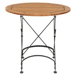 Siena Garden Peru III Klapptisch Ø85cm Stahl/Robinie Schwarz/Natur -Gartenmobel Verkauf siena garden peru iii klapptisch durchm85cm stahl robinie 1391547 3