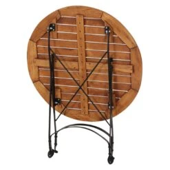 Siena Garden Peru III Klapptisch Ø85cm Stahl/Robinie Schwarz/Natur -Gartenmobel Verkauf siena garden peru iii klapptisch durchm85cm stahl robinie 1391547 4