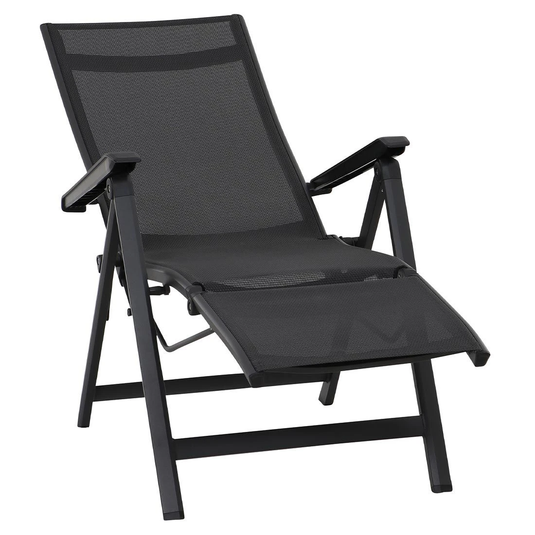 Siena Garden Tesoro Relaxsessel Aluminium/Ranotex®-Gewebe Matt Anthrazit/Silber-Schwarz 2 Siena Garden Tesoro Relaxsessel Aluminium/Ranotex®-Gewebe Matt Anthrazit/Silber-Schwarz – Bild 2