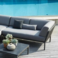 Solpuri Club Gartensofa 171 Cm Aluminium/Rope/Acryl Anthrazit