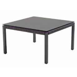Solpuri Club Beistelltisch 80x80x45 Cm Alu/Rope/Keramik Anthrazit/Concrete Coal