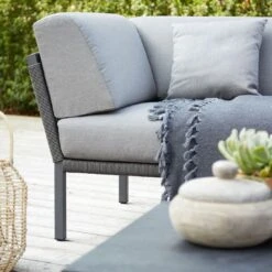 Solpuri Club Ecklounge 3-tlg. Tisch 80x80cm Aluminium/Rope Anthrazit/Volcano -Gartenmobel Verkauf solpuri club loungeset 3 tlg tisch 80x80cm aluminium rope 1501943 6