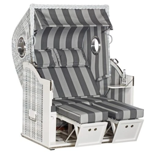 SonnenPartner Classic Strandkorb Geflecht/Fichte White-washed -Gartenmobel Verkauf sonnenpartner classic strandkorb geflecht fichte 1469361 1