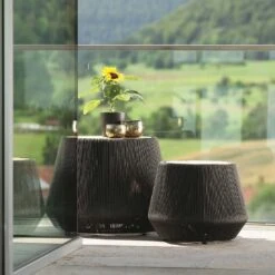 Stern Beistelltisch Ø45cm Aluminium/Rope/Teak Schiefergrau/Natur -Gartenmobel Verkauf stern beistelltisch durchm 60cm aluminium rope teak 1451002 3