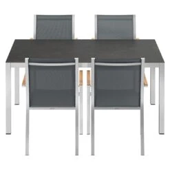 Stern Cardiff Gartenmöbel-Set 5-tlg. Tisch 160x90cm Silbergrau -Gartenmobel Verkauf stern cardiff gartenmoebel set 5 tlg tisch 160x90cm 1485201 4