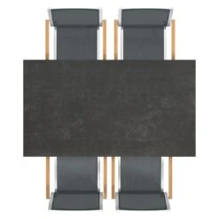 Stern Cardiff Gartenmöbel-Set 5-tlg. Tisch 160x90cm Silbergrau -Gartenmobel Verkauf stern cardiff gartenmoebel set 5 tlg tisch 160x90cm 1485201 5