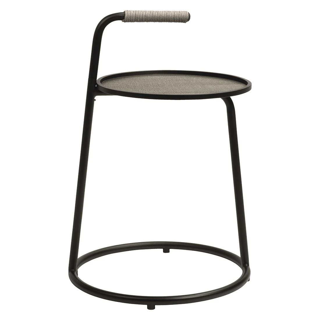 Stern Edi Beistelltisch 48x48 Cm Aluminium/Textilene Schwarz Matt/Leinen Grau 1 Stern Edi Beistelltisch 48x48 Cm Aluminium/Textilene Schwarz Matt/Leinen Grau