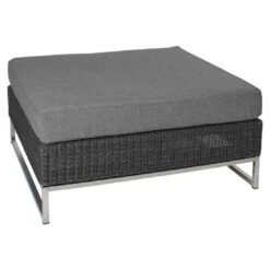 Stern Fontana Hocker Edelstahl/Geflecht Basaltgrau/Seidengrau