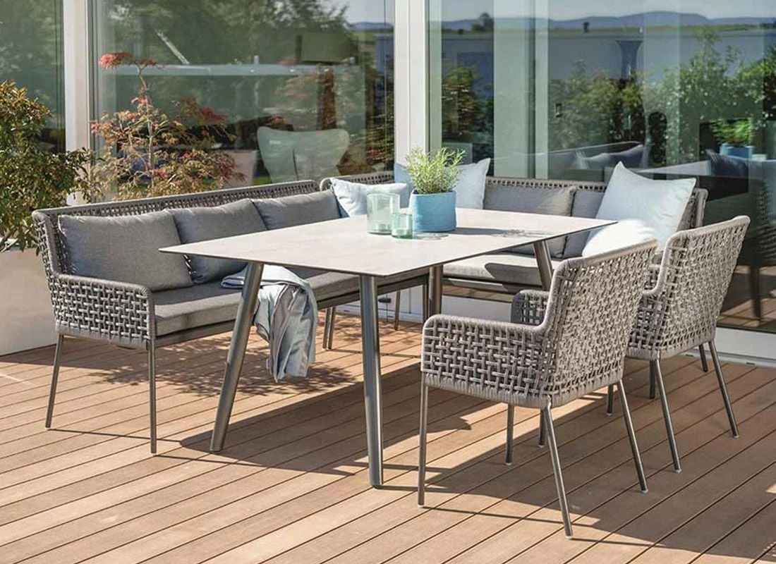 Stern Greta Dininglounge Aluminium/Polyacryl Anthrazit/Seidengrau 1 Stern Greta Dininglounge Aluminium/Polyacryl Anthrazit/Seidengrau