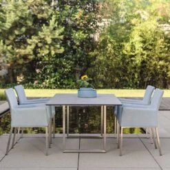 Stern Kufentisch Edelstahl/Silverstar 2.0 Silber/Zement Hell -Gartenmobel Verkauf stern kufentisch 160x90cm edelstahl silverstar 2 0 943946 4