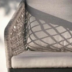 Stern Odea Diningsessel Aluminium/Rope Inkl. Kissen Schwarz Matt/Salt -Gartenmobel Verkauf stern odea diningsessel aluminium kordel inkl kissen 1363189 10