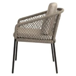 Stern Odea Diningsessel Aluminium/Rope Inkl. Kissen Schwarz Matt/Salt -Gartenmobel Verkauf stern odea diningsessel aluminium kordel inkl kissen 1363189 4