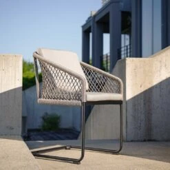 Stern Odea Freischwinger Aluminium/Rope/Polyacryl Schwarz Matt/Salt -Gartenmobel Verkauf stern odea freischwingersessel aluminium rope polyacryl 1454016 9