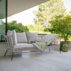 Stern Odea 3-Sitzerbank Aluminium/Rope/Polyacryl Schwarz Matt/Salt -Gartenmobel Verkauf stern odea loungebank aluminium rope outdoorstoff 1453939 3