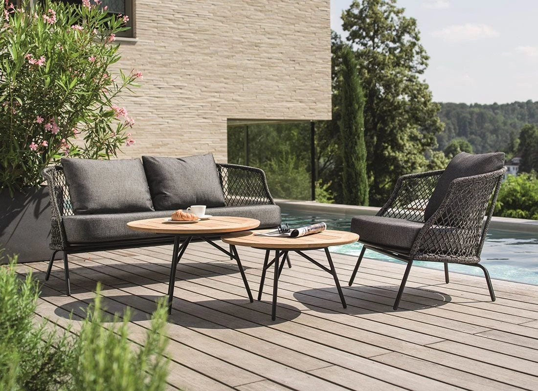 Stern Odea Loungeset Aluminium/Outdoorstoff Schwarz Matt/Seidenschwarz 1 Stern Odea Loungeset Aluminium/Outdoorstoff Schwarz Matt/Seidenschwarz