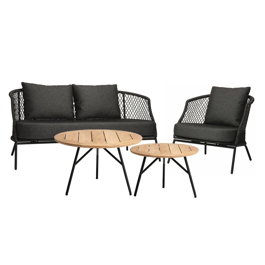 Stern Odea Loungeset Aluminium/Outdoorstoff Schwarz Matt/Seidenschwarz 2 Stern Odea Loungeset Aluminium/Outdoorstoff Schwarz Matt/Seidenschwarz – Bild 2