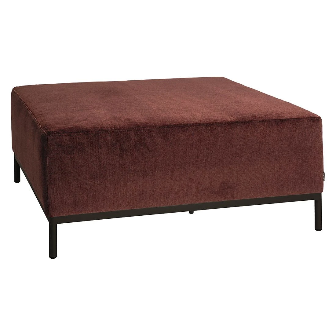 Stern Taavi Flower Hocker Aluminium/Polster Schwarz Matt/Weinrot 2 Stern Taavi Flower Hocker Aluminium/Polster Schwarz Matt/Weinrot – Bild 2