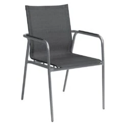 Stern Vento Stapelsessel Aluminium/Textilene Graphit/Silbergrau