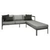 Stern Viggo Loungeset 2-tlg. Aluminium/Textilene Anthrazit/Seidengrau