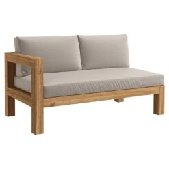 OUTLIV. Stockton Ecklounge 4-teilig Akazie/Polster Teaklook/Taupe -Gartenmobel Verkauf stockton loungeset 4tlg akazie natur taupe 4