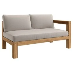 OUTLIV. Stockton Ecklounge 4-teilig Akazie/Polster Teaklook/Taupe -Gartenmobel Verkauf stockton loungeset 4tlg akazie natur taupe 6