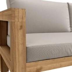 OUTLIV. Stockton Ecklounge 4-teilig Akazie/Polster Teaklook/Taupe -Gartenmobel Verkauf stockton loungeset 4tlg akazie natur taupe 7