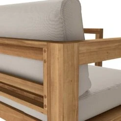 OUTLIV. Stockton Ecklounge 4-teilig Akazie/Polster Teaklook/Taupe -Gartenmobel Verkauf stockton loungeset 4tlg akazie natur taupe 9