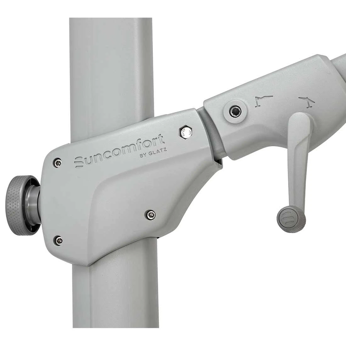 Suncomfort Varioflex Ampelschirm 300x300cm Stone Grey 8 Suncomfort Varioflex Ampelschirm 300x300cm Stone Grey – Bild 8