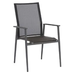 Sungörl Bornheim Stapelsessel Aluminium/Textilene Anthrazit/Schwarz