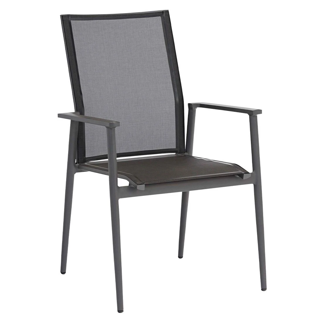 Sungörl Bornheim Stapelsessel Aluminium/Textilene Anthrazit/Schwarz 1 Sungörl Bornheim Stapelsessel Aluminium/Textilene Anthrazit/Schwarz