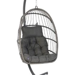 Sungörl Lana Hängesessel Faltbar Stahl/Polyester Anthrazit/Grau Meliert -Gartenmobel Verkauf sungoerl lana haengesessel faltbar stahl polyester 1367578 3