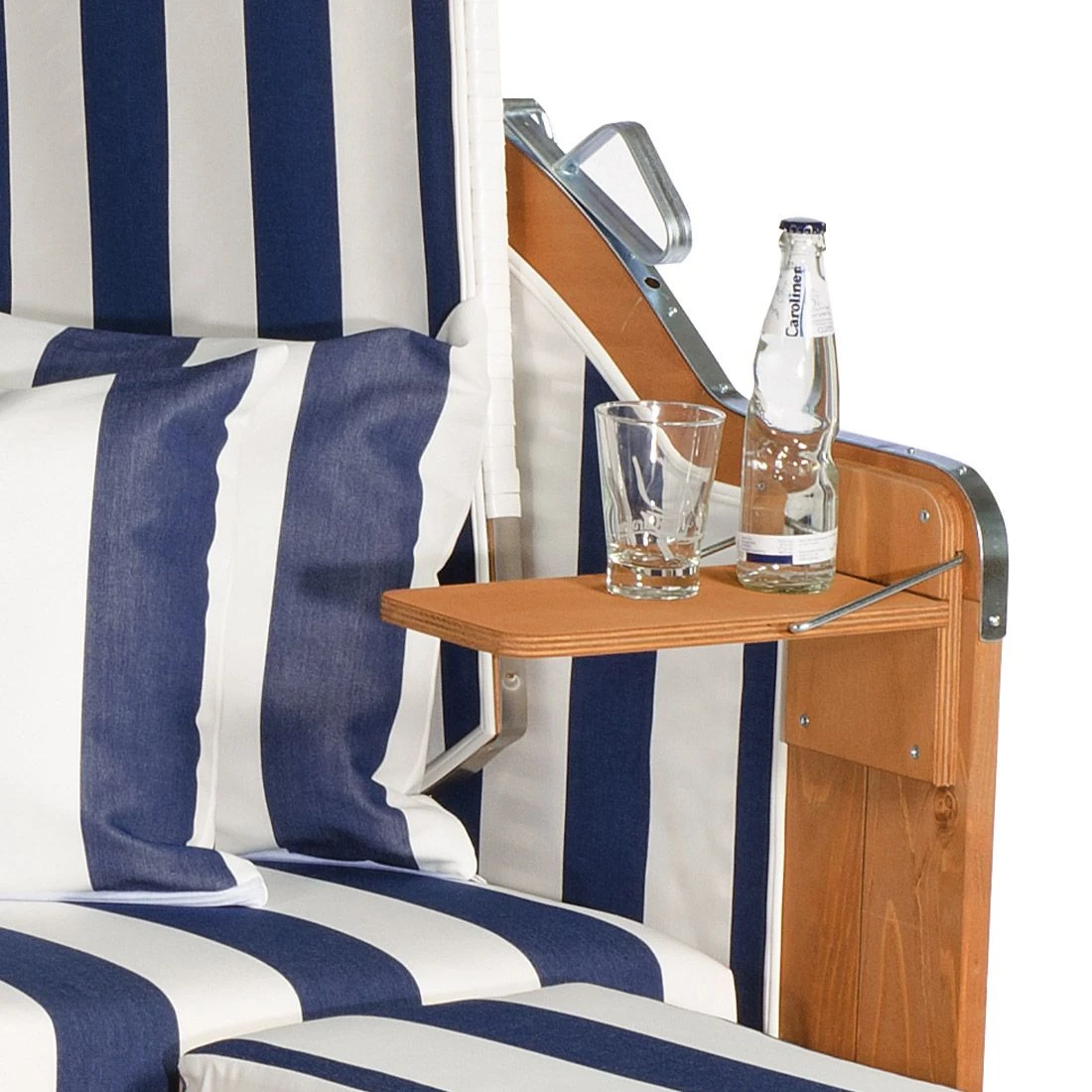 Sunny Smart Rustikal 250 Plus Strandkorb Geflecht/Fichte Weiß 2 Sunny Smart Rustikal 250 Plus Strandkorb Geflecht/Fichte Weiß – Bild 2