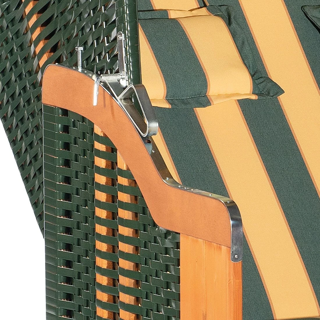 Sunny Smart Rustikal 250 Plus Strandkorb Geflecht/Fichte Grün 3 Sunny Smart Rustikal 250 Plus Strandkorb Geflecht/Fichte Grün – Bild 3