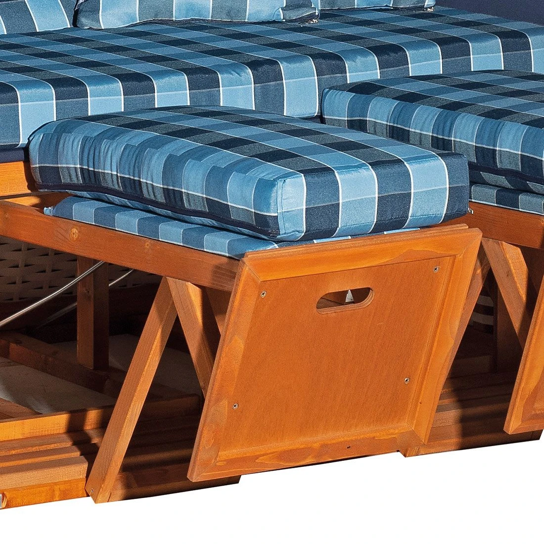 Sunny Smart Rustikal 255 Plus Strandkorb Geflecht/Fichte Weiß 4 Sunny Smart Rustikal 255 Plus Strandkorb Geflecht/Fichte Weiß – Bild 4