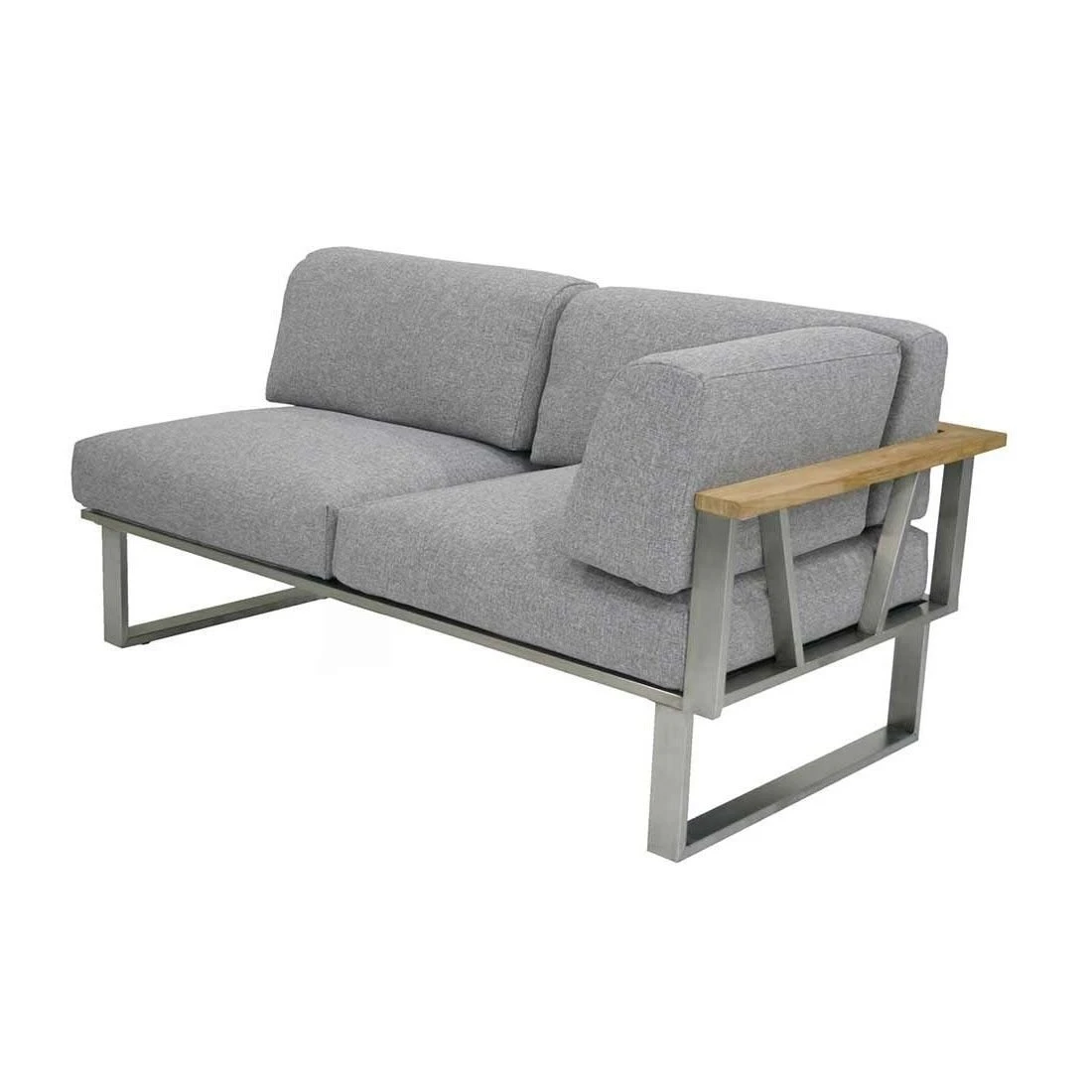 Zebra Belvedere Eck-/Endmodul Edelstahl/Olefin Edelstahl/Grau 2 Zebra Belvedere Eck-/Endmodul Edelstahl/Olefin Edelstahl/Grau – Bild 2