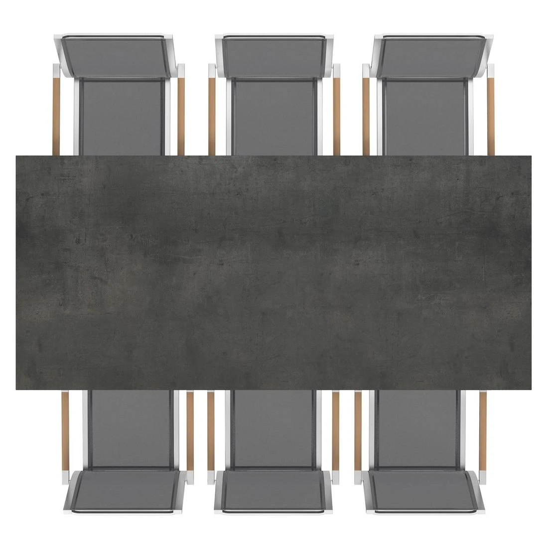 Zebra One Gartenmöbelset 7-tlg. Mit Tisch 220x100 Cm Dunkelgrau/Zement Dunkel 5 Zebra One Gartenmöbelset 7-tlg. Mit Tisch 220x100 Cm Dunkelgrau/Zement Dunkel – Bild 5