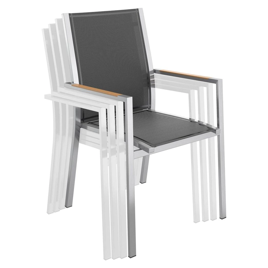 Zebra One Gartenmöbelset 7-tlg. Mit Tisch 220x100 Cm Dunkelgrau/Zement Dunkel 8 Zebra One Gartenmöbelset 7-tlg. Mit Tisch 220x100 Cm Dunkelgrau/Zement Dunkel – Bild 8