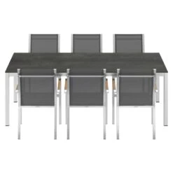 Zebra One Gartenmöbelset 7-tlg. Mit Tisch 220x100 Cm Silber/Zement Dunkel 10 Zebra One Gartenmöbelset 7-tlg. Mit Tisch 220x100 Cm Silber/Zement Dunkel -Gartenmobel Verkauf zebra one gartenmoebelset 7 tlg mit tisch 220x100 cm 1423326 4
