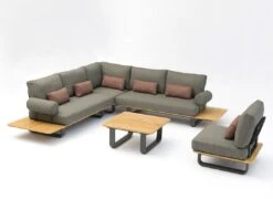 Zebra Park Loungetisch 80x80,5cm Aluminium/Teak Graphit/Teak -Gartenmobel Verkauf zebra park loungetisch 80x80 5cm aluminium teak graphit teak 1298586 3