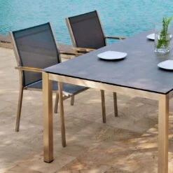 Zebra Sela Gartentisch-Platte 160x90cm HPL Beton -Gartenmobel Verkauf zebra sela tischplatte 160x90cm hpl beton 1382890 3