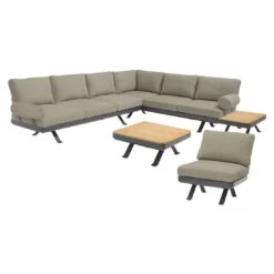 Zebra Sky Ecklounge 4-tlg. Aluminium/Sunproof Graphit/Camden Grey -Gartenmobel Verkauf zebra sky ecklounge 4 tlg aluminium sunproof 1467392 3